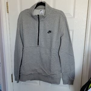Nike Men's Gray Half-Zip Sweatshirt